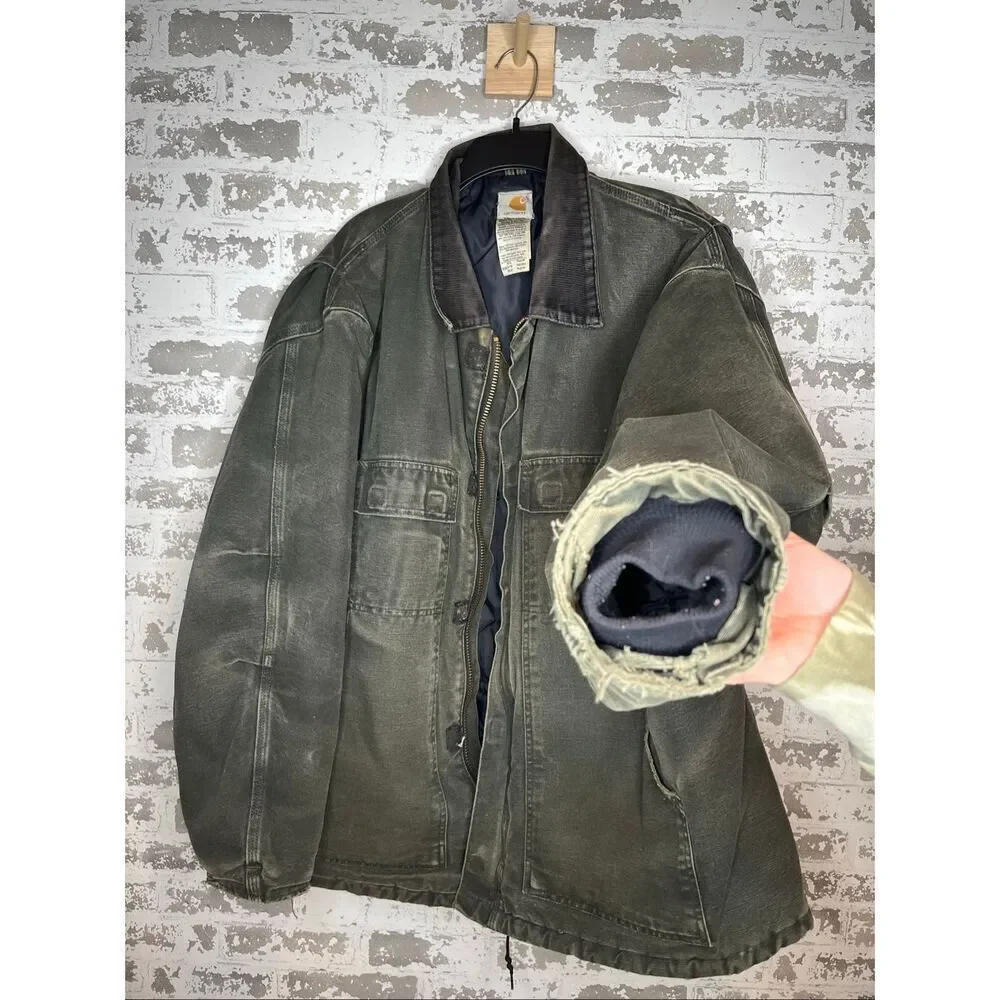 Carhartt | mens vintage green chore coat as is